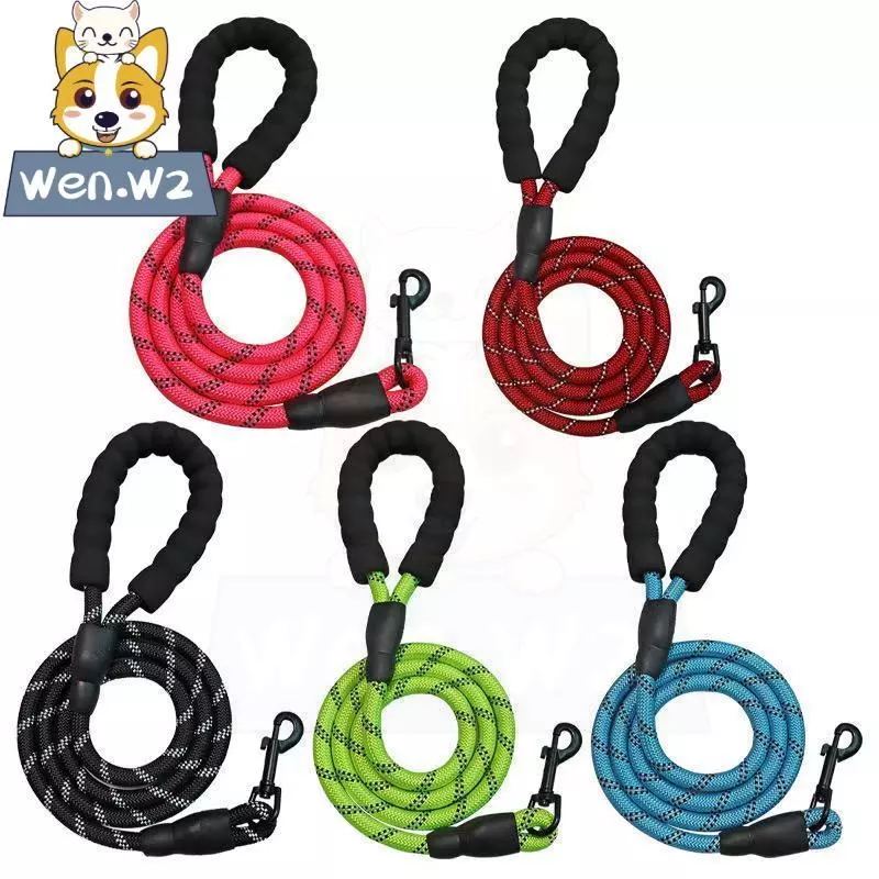 wen.W2 Leash สายจูงสุนัขแบบสะท้อนแสง หลายสี สายกลมทนทาน สำหรับสุนัขทุกขนาด สินค้าสัตว์เลี้ยง thumbnail 6