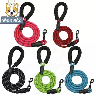 wen.W2 Leash สายจูงสุนัขแบบสะท้อนแสง หลายสี สายกลมทนทาน สำหรับสุนัขทุกขนาด สินค้าสัตว์เลี้ยง