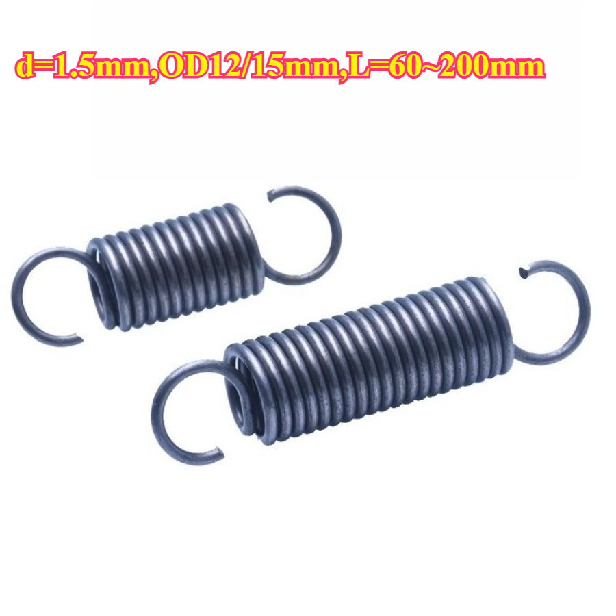 สปริงแรงดึง/สปริง d=1.5mm,OD12/15mm,L=60~200mm สปริงดึงพร้อมตะขอ ทาประตูโรงรถ bunnings เครื่องแกว่งL