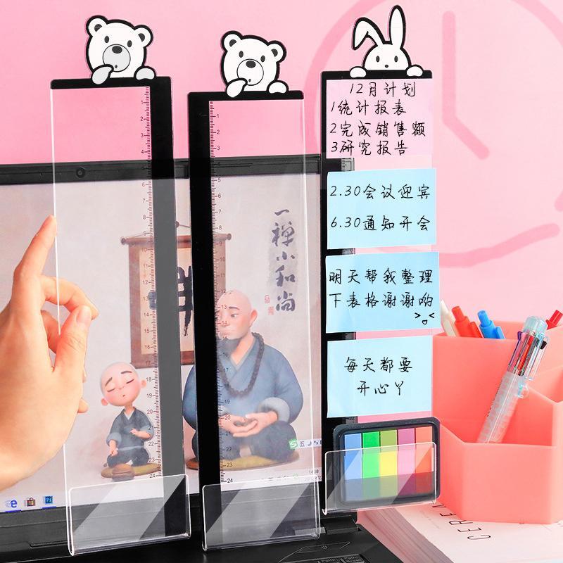 <จูลี่เย่123>กระดานแปะ ที่ติด ข้างคอม Monitor Memo Board บอร์ดอะคริลิก บอร์ดติดข้างจอคอม