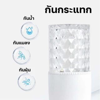 หลอดไฟLED คริสตัล ทรงกระบอก ขั้วหลอดเกลียว E27 15W/20W แสงขาว ประหยัดพลังงาน85%เหมาะสำหรับห้องนั่งเล่นห้องนอนครัวเป็นต้น