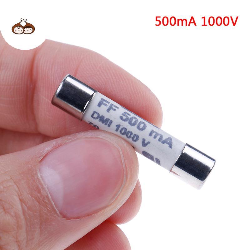 BEF 1 PC FF 0.5A 500mA 1000V dmi ฟิวส์สําหรับมัลติมิเตอร์ F15B F17B F18B 6.3x32 มม.TH