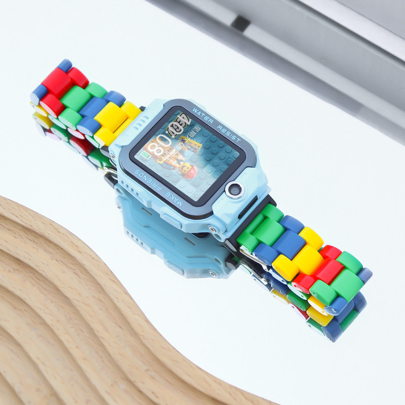 สีสัน Building Blocks เรซิ่นนาฬิกาสําหรับ Imoo Z7 Z6 Z5 Z2 Z1 Smartwatch โทรศัพท์เด็กชายหญิงสายคล้องคออุปกรณ์เสริม