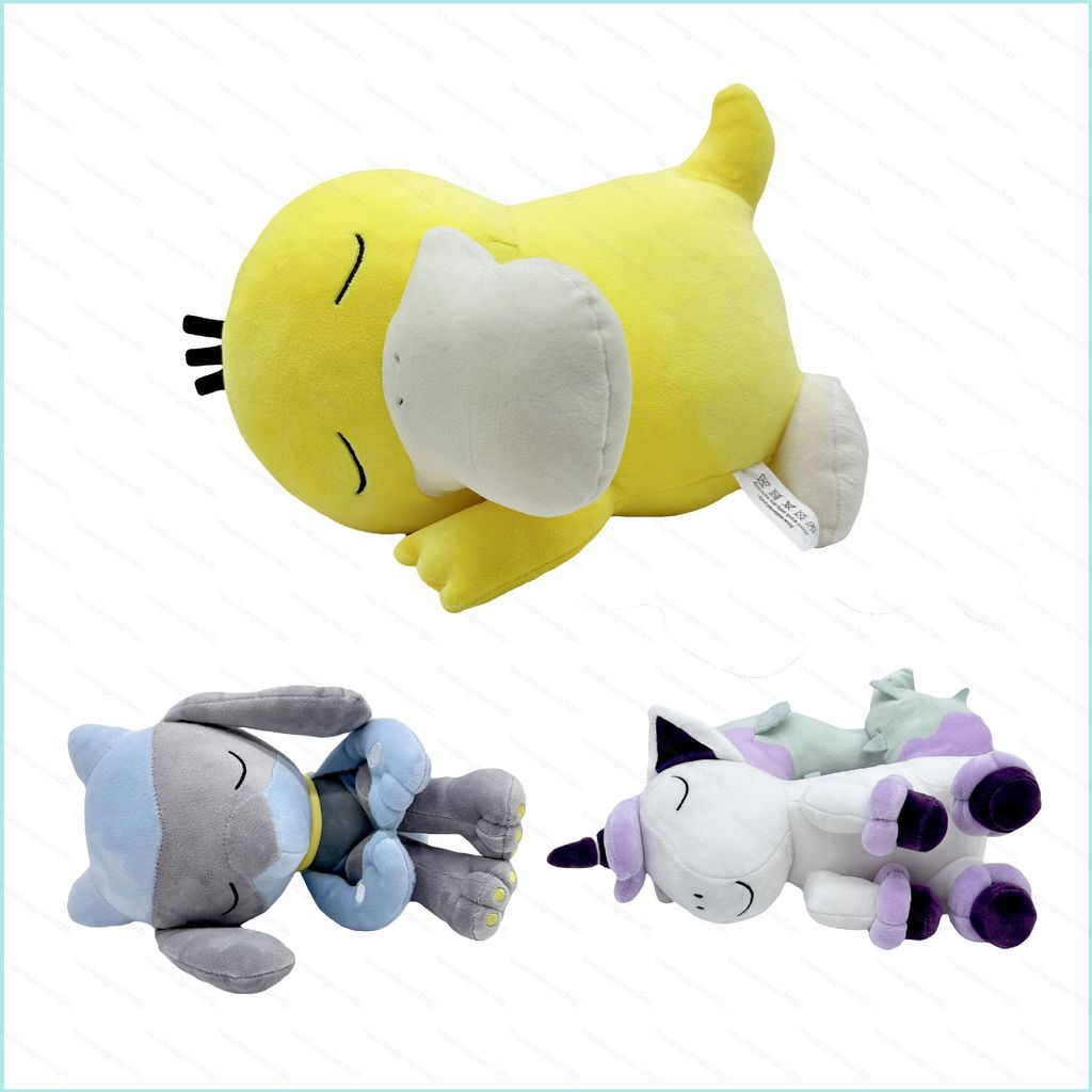 XS1 Pokemon Sleeping Riolu Ponyta Psyduck ตุ๊กตาตุ๊กตาสําหรับเด็กตกแต่งบ้านตุ๊กตาของเล่นสําหรับเด็กโ