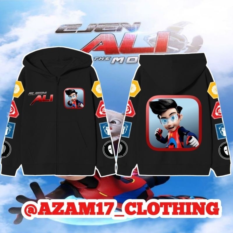 ใหม่ Ejen Ali Element Ejen Ali เด็กซิป Hoodie แจ็คเก็ต Ejen Ali Animation ฟิล์ม Cool Good ชายหญิงเสื