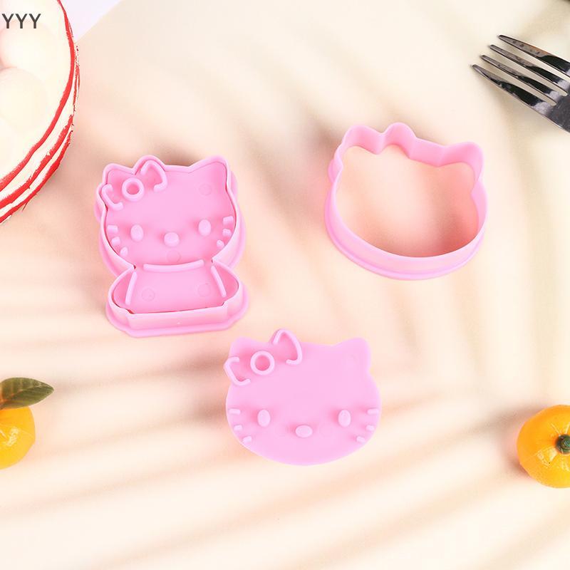 KT แม่พิมพ์แซนวิชรูปร่างแมวแบบ DIY แม่พิมพ์แซนวิชรูปแมวน้อยแม่พิมพ์ทำขนมปังเค้กอุปกรณ์ทำขนมอาหารเช้าในบ้าน