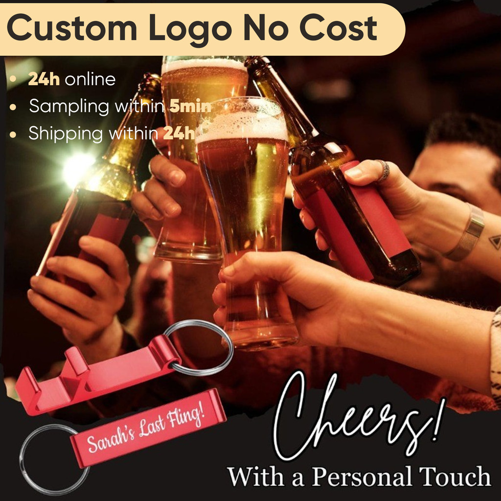 1PCS ฟรี Personalised อลูมิเนียมที่เปิดขวดพวงกุญแจแกะสลัก Custom ที่เปิดขวดโลหะสําหรับวันเกิดงานแต่งงานของขวัญ