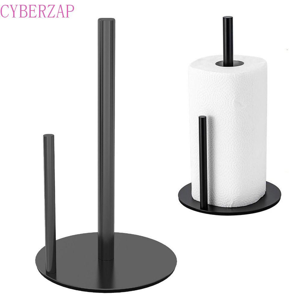 CYBERZAP ที่วางกระดาษเช็ดมือ, ขาตั้งกระดาษเช็ดมือฐานถ่วงน้ําหนักแบบฉีกมือเดียว, ออแกไนเซอร์ทําความสะอาด Sturdness ประกอบง่ายที่ใส่กระดาษม้วนทนทานในครัวเรือน