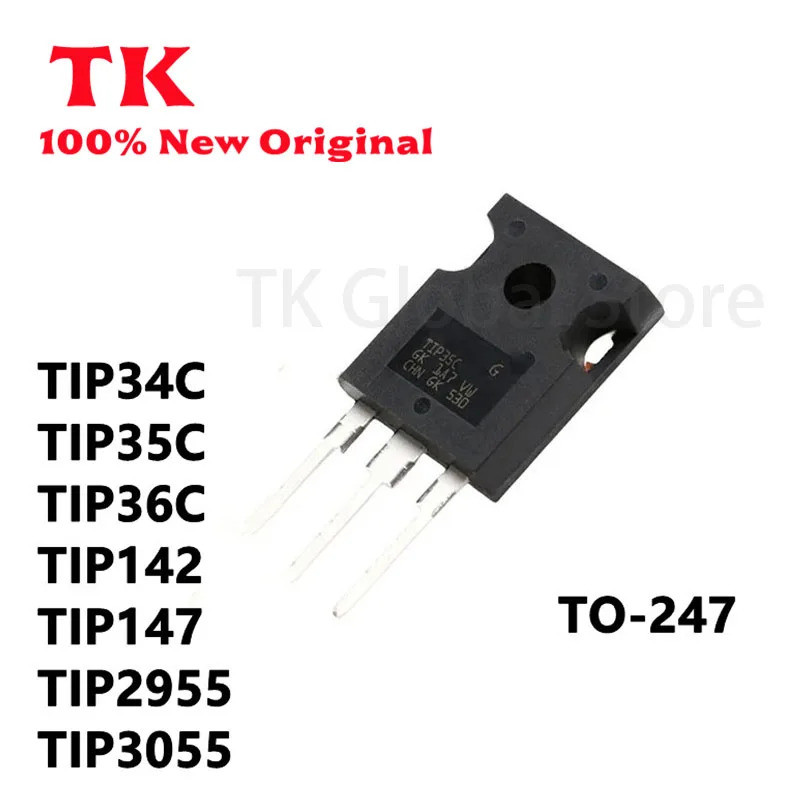5 ชิ้น TIP34C TIP35C TIP36C TIP142 TIP147 TIP2955 TIP3055 TO-247 Field Effect ทรานซิสเตอร์
