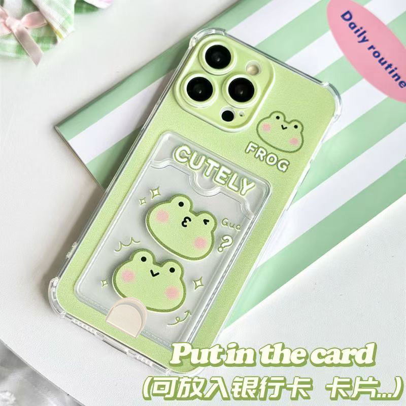 KB| เคสสำหรับ Huawei Nova 5T 7i Y6P Y6s Y6 Y7Y9 2019 Honor 400 Lite X5B X5C X6 6A Plus X6B X6C X7 X7A X7B X7C X7D X8 X8A X8B X8C X9 X9A X9B X9C X9D สีเขียวการ์ดกบน่ารัก ที่วางโทรศัพท์แบบนิ่ม