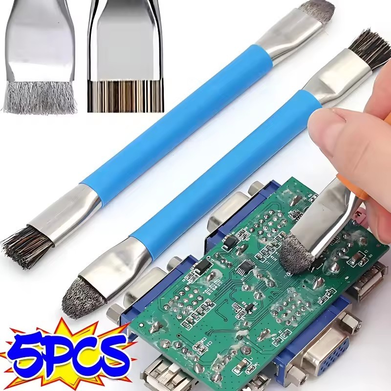 ชุดแปรงทําความสะอาดเมนบอร์ดและ PCB - Double Head Anti-Static Safe Design - เครื่องมือซ่อมคอมพิวเตอร์