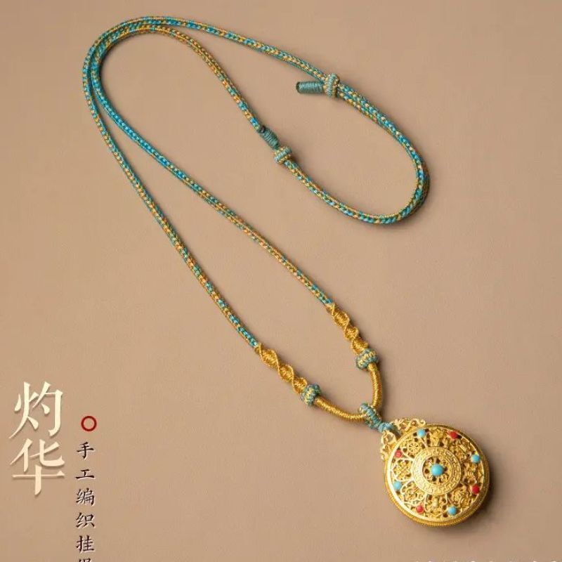 สร้อยคอมาลัยไม่มีโลหะ ทำด้วยมือ สายปรับได้ เหมาะสำหรับสวมใส่ TXT020401