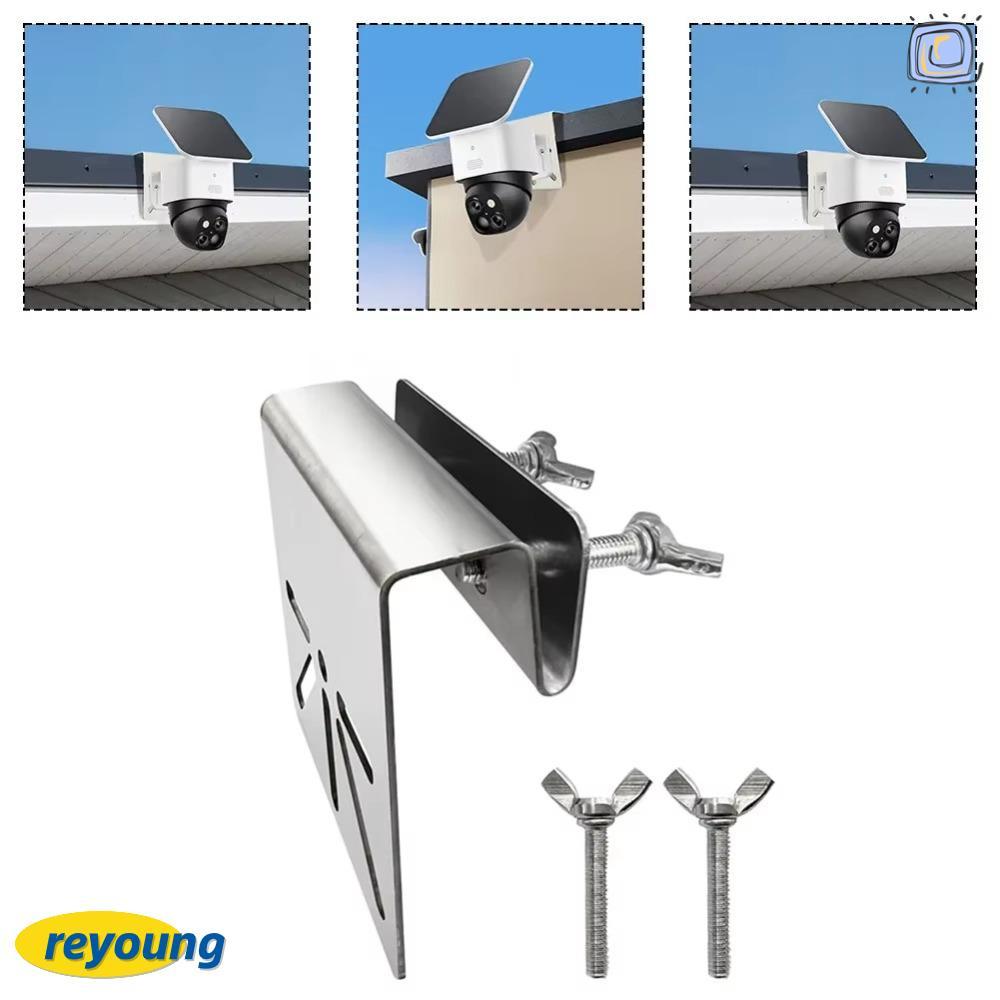 REYOUNG Gutter Bracket, Wall Mount Channel Mount Wall Mount Bracket, Gutter Mount Metal Camera Holde