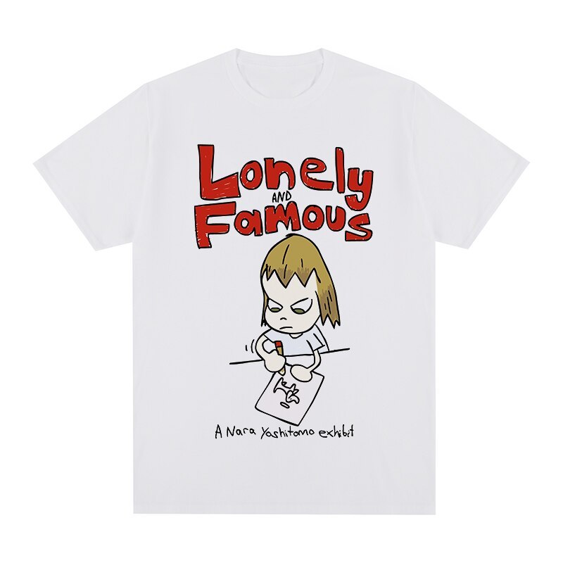 จัดส่ง 24 ชั่วโมง 【New】Yoshitomo Nara Lonely และที่มีชื่อเสียงเสื้อยืดผู้ชายผ้าฝ้ายชายเสื้อใหม่ TEE 