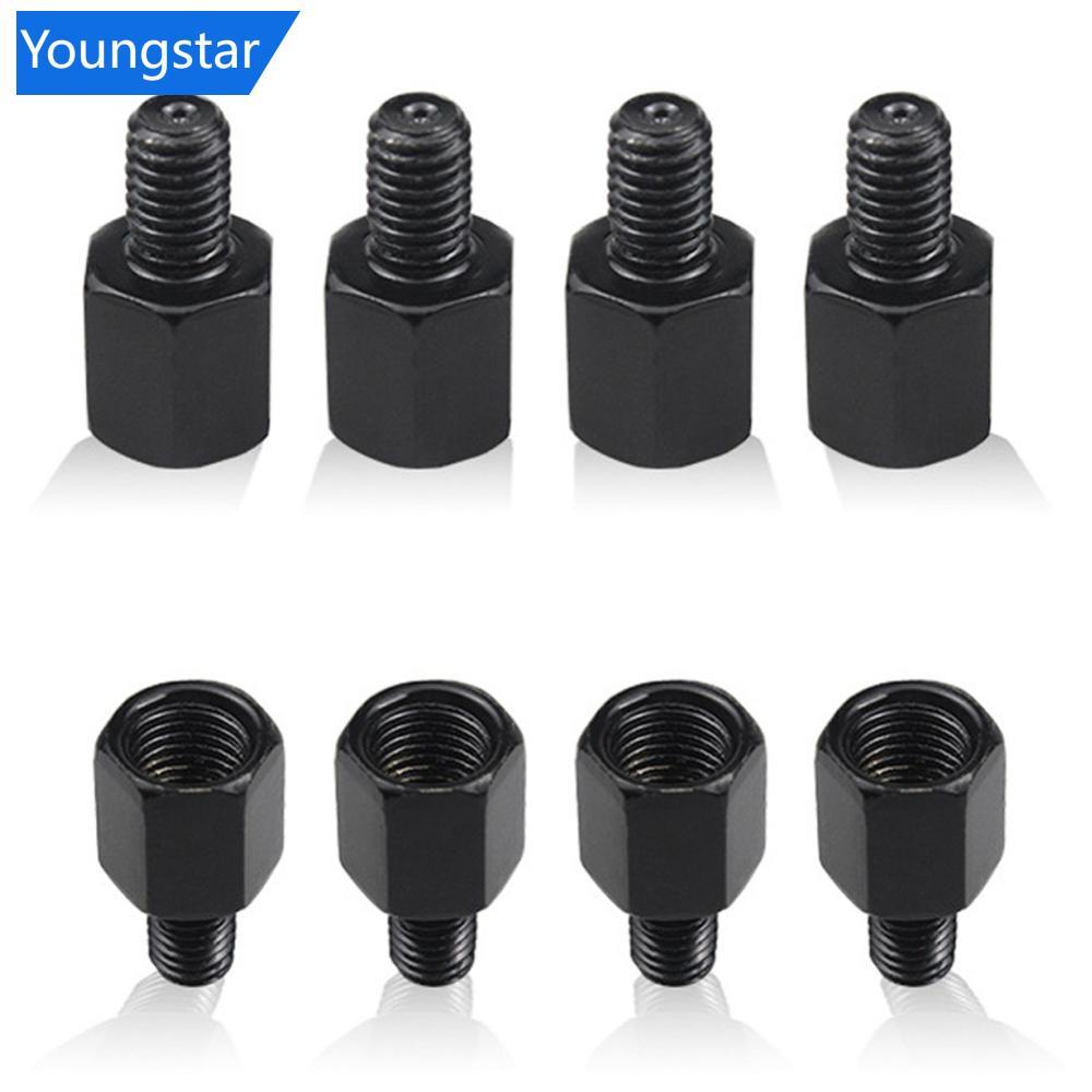 YST รถจักรยานยนต์กระจกอะแดปเตอร์ M10 M8 10 มม.8 มม.กระจกมองหลังอะแดปเตอร์แปลง Bolt สกรูนาฬิกา Anti-clock ขวาด้ายซ้าย