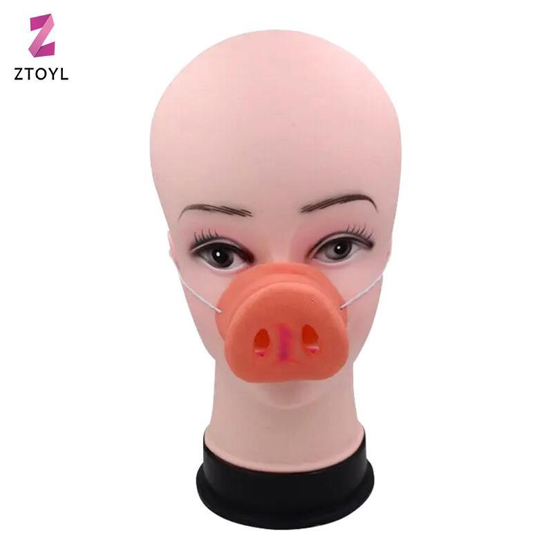 Null 1PC ฮาโลวีนจําลอง Latex หมูจมูกปลอม Party Ghost เทศกาล Props Masquerade หน้ากากหมูจมูกคอสเพลย์ห