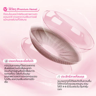 คอนแทคเลนส【0.00~4.00】𝐅𝐑𝐄𝐒𝐇𝐋𝐀𝐃𝐘 คอนแทคเลนส์สีน้ำตาล Brown,Grey,Pink รุ่น Lulu 14.5mm