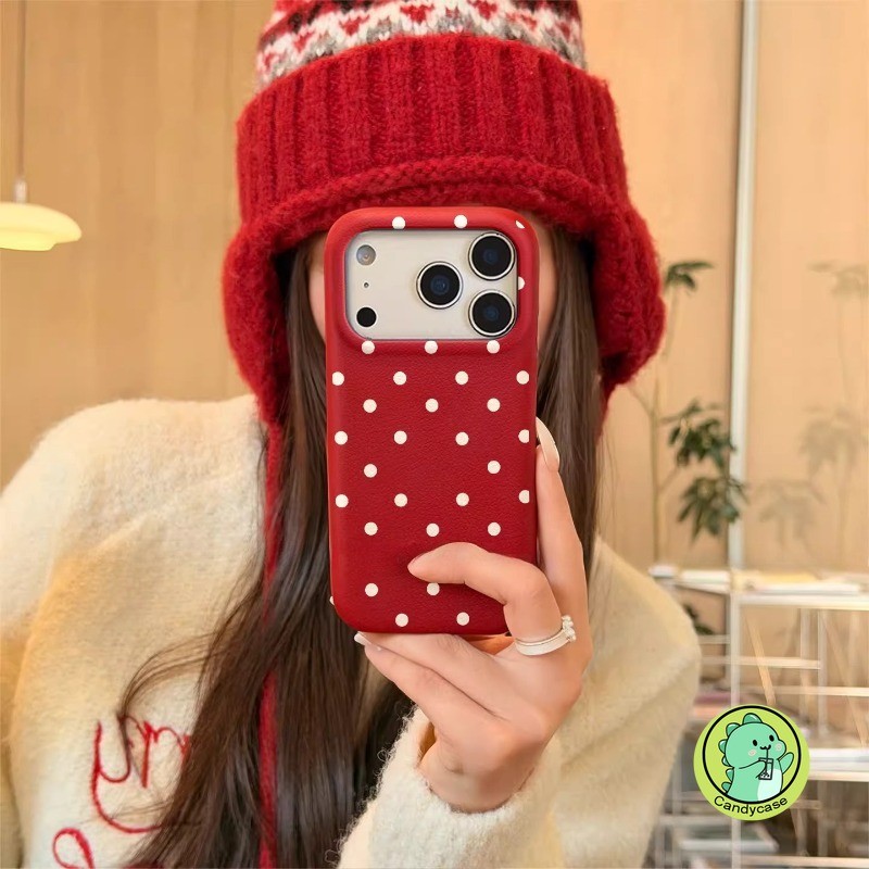 ลายจุดน่ารักเคสโทรศัพท์สําหรับVivo V40 V30 V29 Lite V27 V27E V23 V20 V17 Neo V15 Pro S30 Pro Mini S1 Y70S Y70T 5G 4G Insสไตล์ปีใหม่PUหนังปลอกนุ่ม ราคา ถูกที่สุด ดีลบีเคเค แกลเลอรีภาพที่ 5