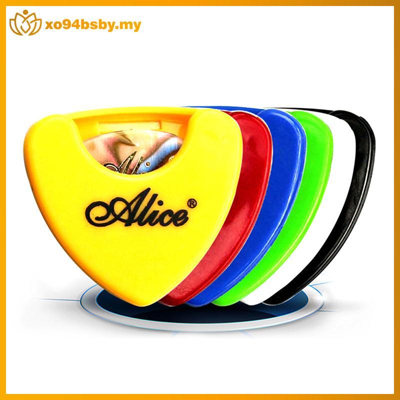 Xo94bsby Guitar Pi Holder พลาสติก Plectrum Case Mediator Storage Self กาวของฉัน