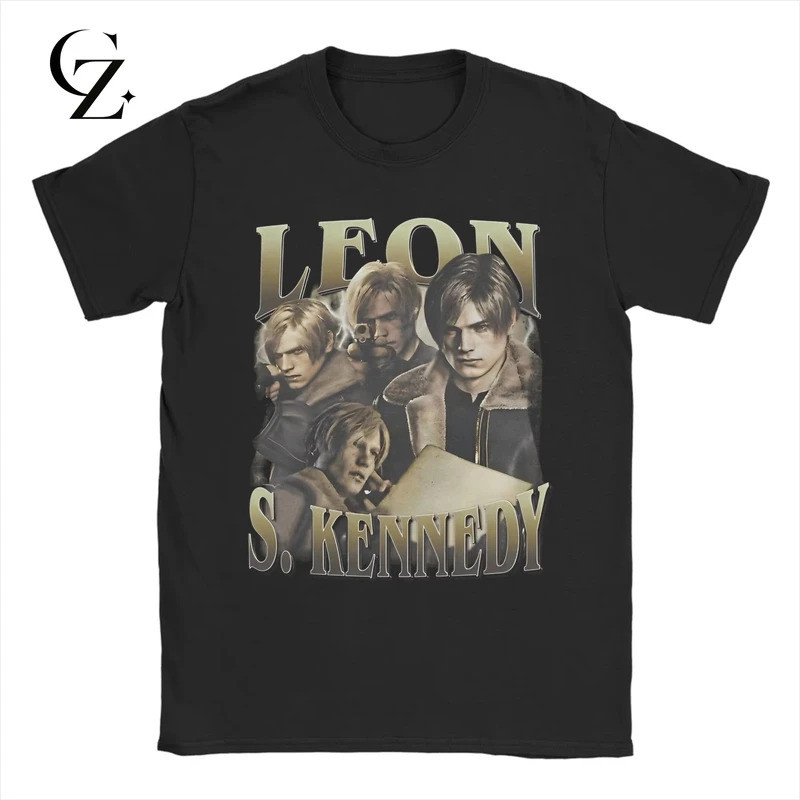 2026 เสื้อยืดลายใหม่ล่าสุด Leon S Kennedy สำหรับผู้ชาย เสื้อยืดคอกลมผ้าฝ้าย แขนสั้น เสื้อยืดสำหรับงานปาร์ตี้ เสื้อผ้าแฟช – โปรปัง