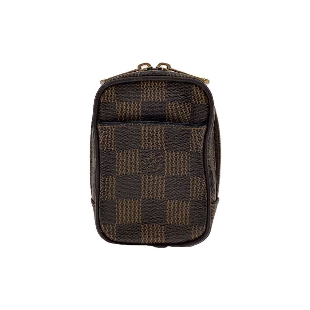 LOUIS VUITTON Pouch Etui Okapi PM_Damier Ebene PVC Brown Direct from Japan Secondhand