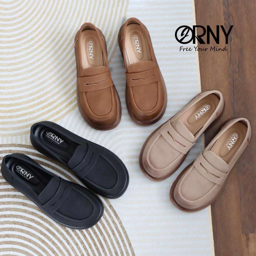 ORNY(ออร์นี่)  รองเท้าโลฟเฟอร์ผู้หญิง สไตล์มินิมอล พื้นหนานุ่ม รุ่น Mellow | OY280
