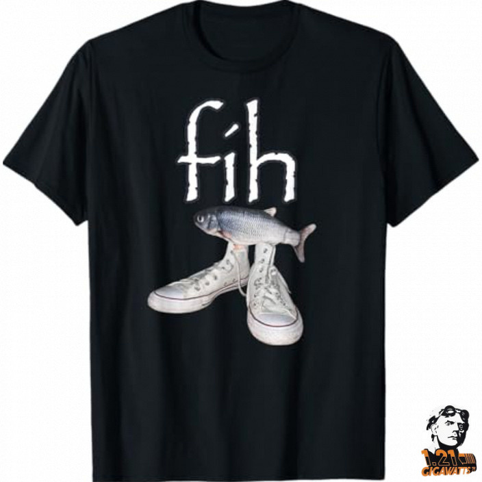 Fih รองเท้าปลาตลก Misspelled ปลา Meme Fih Calling Humor เสื้อยืด