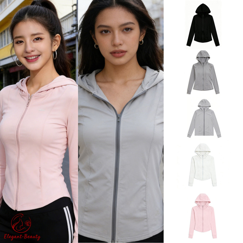 เสื้อกันแดดผู้หญิงแขนยาว สำหรับออกกำลังกายและป้องกัน UV