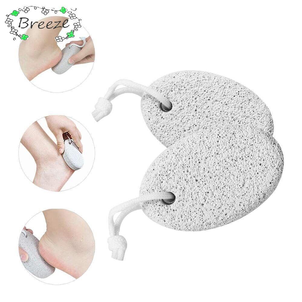 BREEZE หินเจียรเท้า, อุปกรณ์เสริมเครื่องมือขัดผิว Dead Skin หินภูเขาไฟธรรมชาติฟุต, Elliptical Hard Skin Remover ผลิตภัณฑ์ในห้องน้ํา