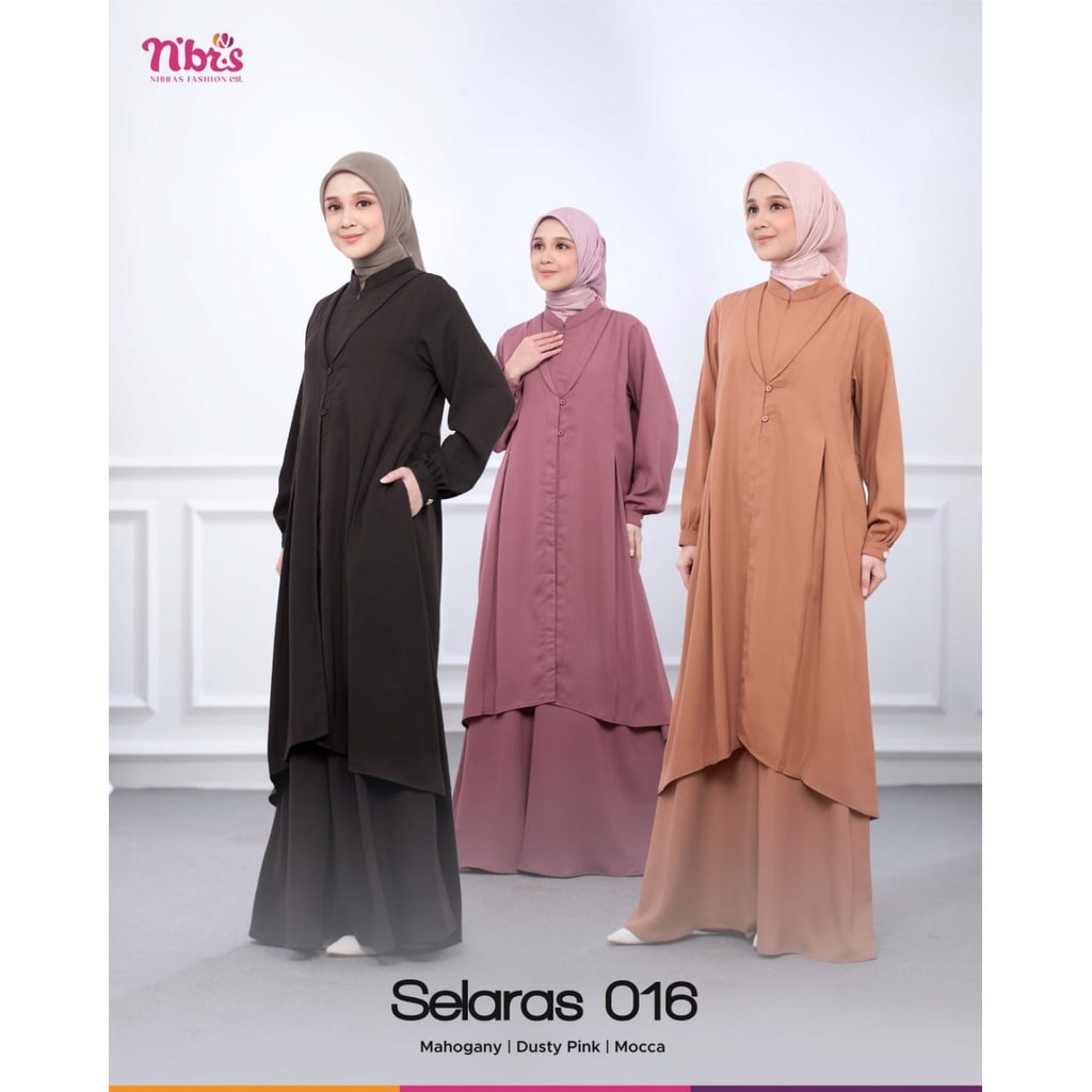 NIBRAS SELARAS 016 PLAIN DRESS MADE IN VIENNA MATERIAL SUITABLE สําหรับการใช้งานประจําวัน | บ้านร้าน