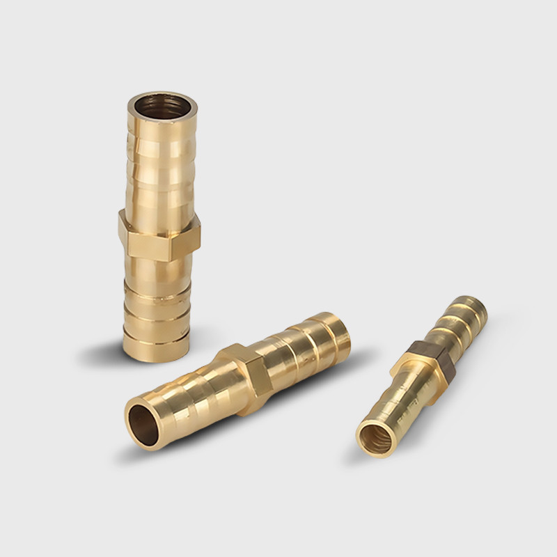 PG 2 Way Straight Barb Connector 4 6 8 10 12 14 16 19mm Coupler ท่ออะแดปเตอร์อุปกรณ์ PU ข้อต่อทองเหลือง
