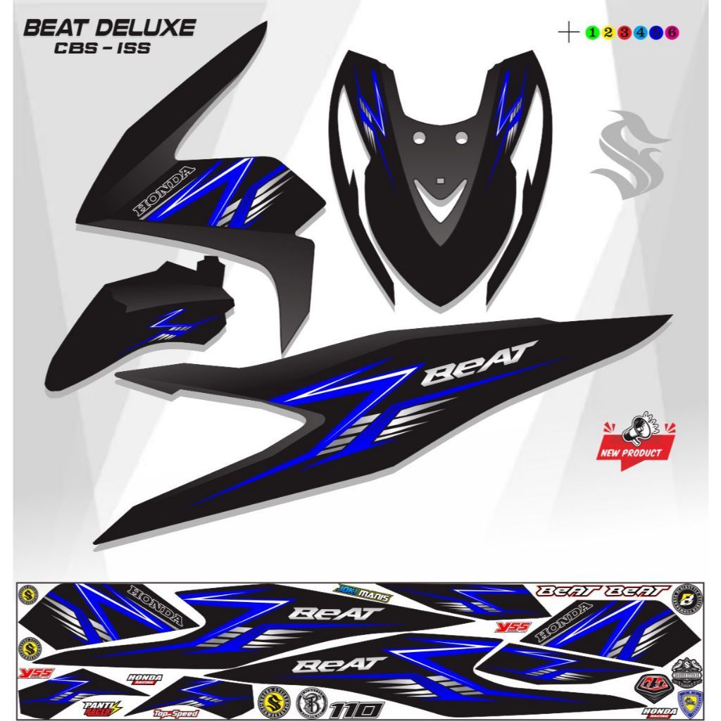 COOL VARIATIONS Striping Beat Deluxe 2020 2021 20222 2023 Striping best street Sticker