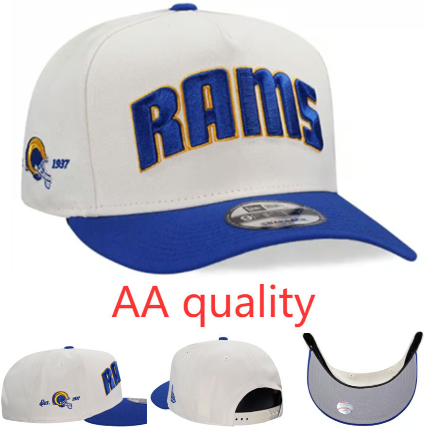 หมวกแก๊ป snapback แบบสองสีโครเมียม LA Rams 9Fifty A Frame