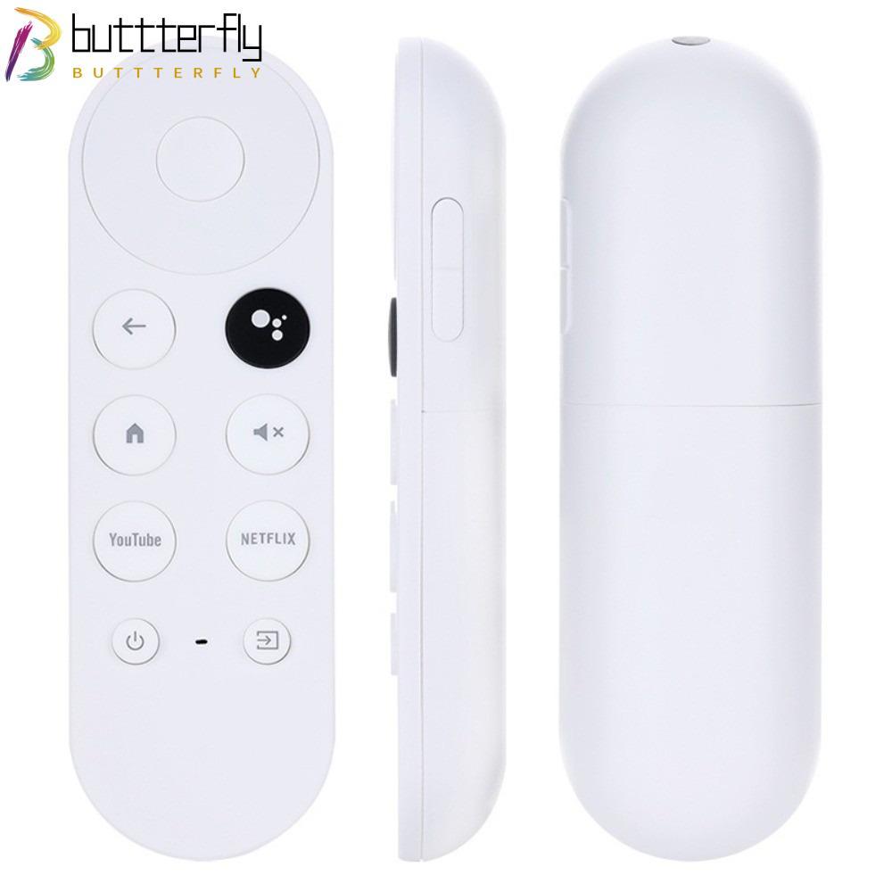 BUTTTERFLY สําหรับ Google Chromecast Remote, G9N9N 4K เปลี่ยนรีโมทคอนโทรลด้วยเสียง, Snow Color Repla