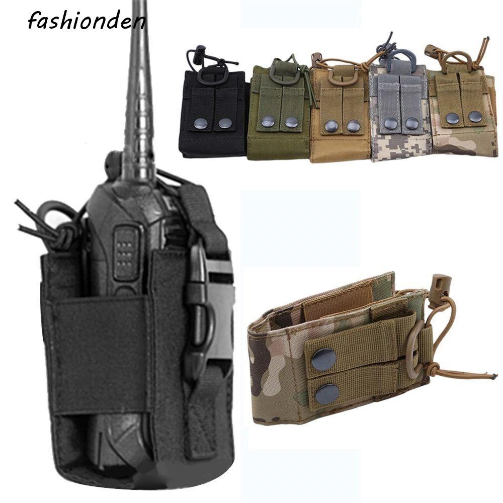 FASHIONDEN Walkie Talkie กระเป๋าอุปกรณ์ตั้งแคมป์ Walkie-Talkie กรณี Walkie Talkie ผู้ถือแพคเกจกระเป๋า Molle วิทยุกระเป๋า