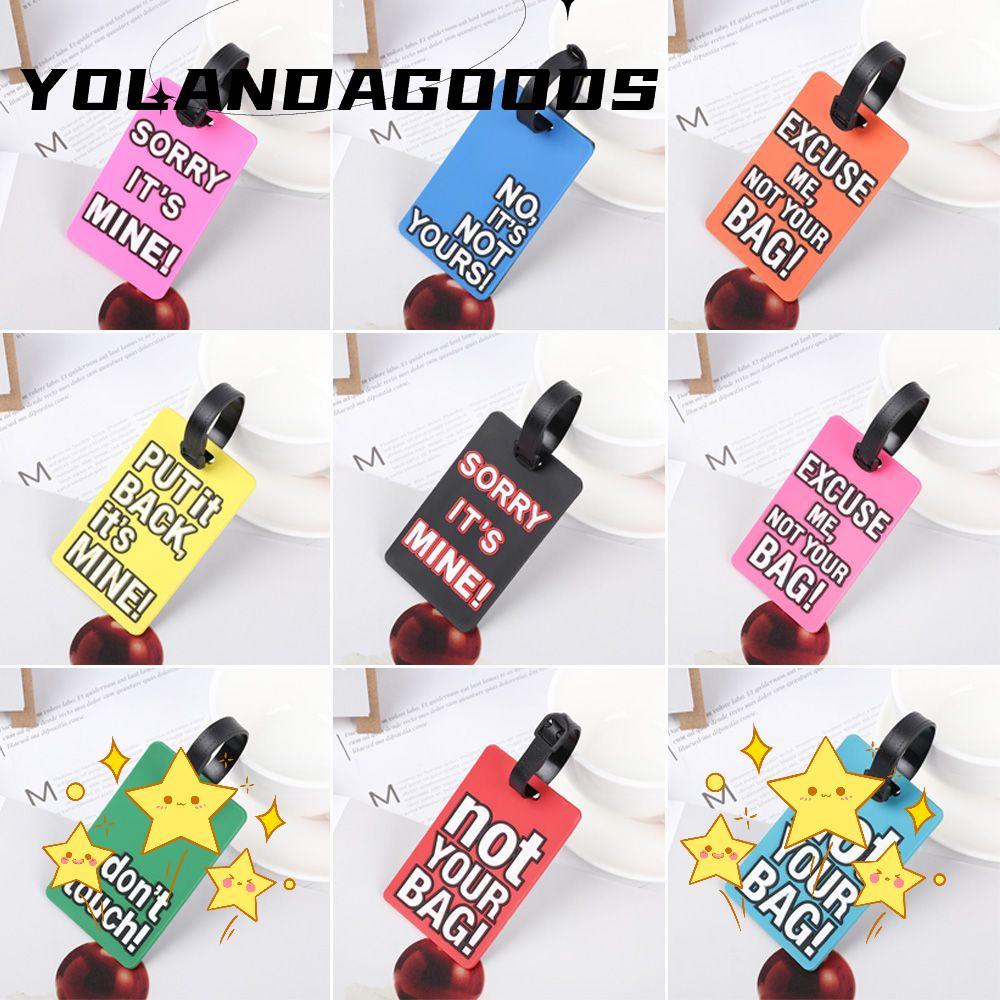 YOLA Travel Tag แบบพกพาแฟชั่น PVC Baggage Boarding Label อุปกรณ์การเดินทาง Baggage Holder