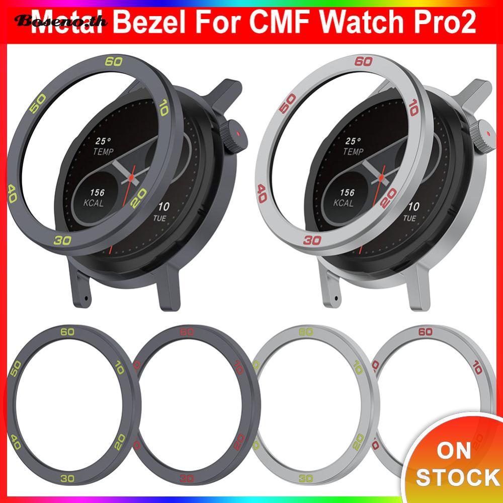 โลหะ BEZEL แหวนโลหะนาฬิกา BEZEL แหวนฟิล์มกระจกนิรภัยสําหรับ CMF Watch Pro 2