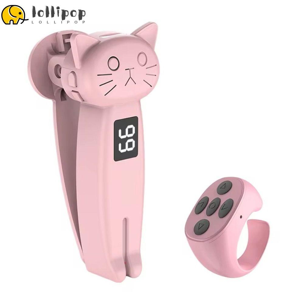 LOLLIPO1 Electric Auto Page Turner, Mini Mute Finger Clicking อุปกรณ์, Bluetooth-เข้ากันได้กับแบบพกพ