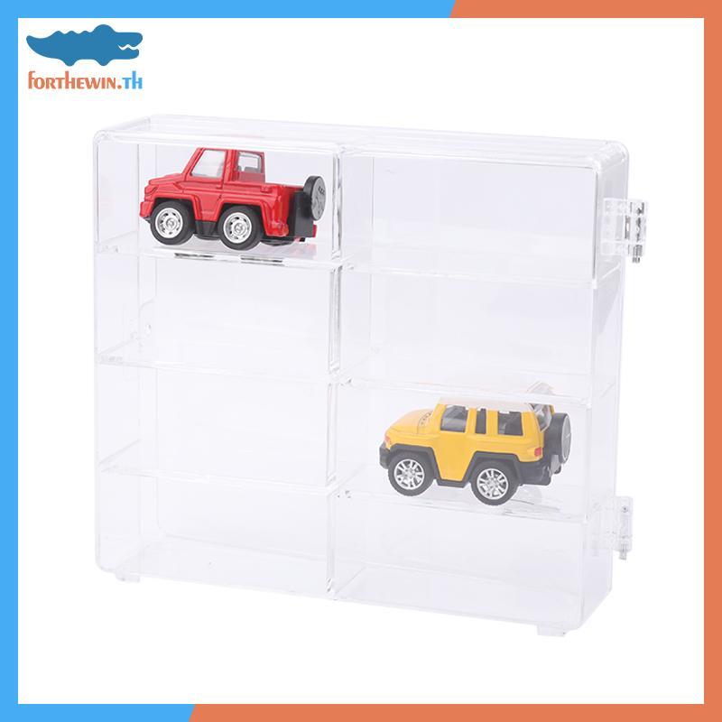 Forthewin 1:64 Scaleของเล่นรถกล่องแสดง,8-Slot Clearกันฝุ่นคอนเทนเนอร์Th