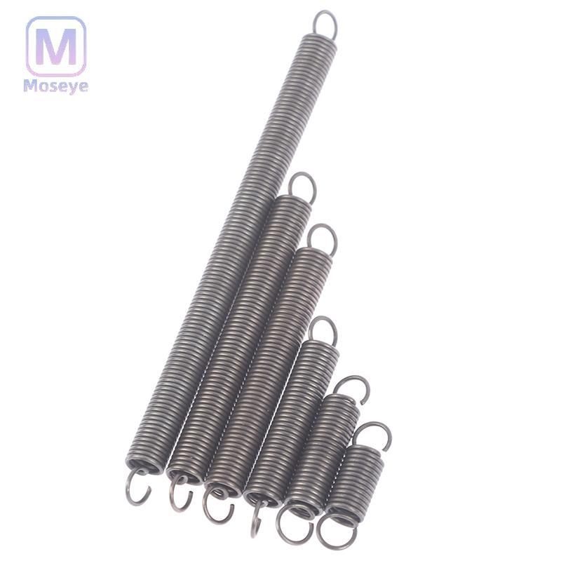 Tianyuanfff 1Pc Extension สปริงสปริงแรงดึง ตะขอเหล็ก สปริงขยาย ลวด Dia 1.0mm Well