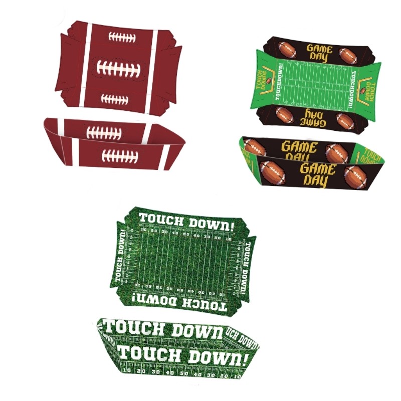 Cc Football Field Design Paper Plates Set 36 สําหรับเกมปาร์ตี้กลางคืน