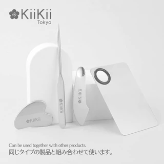 KiiKii จานผสมรองพื้นสแตนเลสขนาดใหญ่ พาเลทแต่งหน้า ใช้งานสะอาด ผสมรองพื้นไม่เลอะมือ