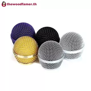 THER 1pcs สำหรับ Shure SM58 ไมโครโฟนไร้สายเปลี่ยนไมโครโฟนโลหะตารางเปลี่ยนชิ้นส่วนหัวไมโครโฟนพรรคมืออาชีพ TH