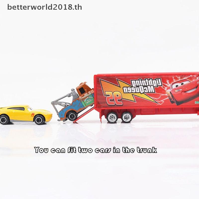 [bet] 7 ชิ้น/เซ็ต Diecast PVC Car Model Toys Disney Pixar Car Lightning Mcqueen ลุง Tru Car Model Mo