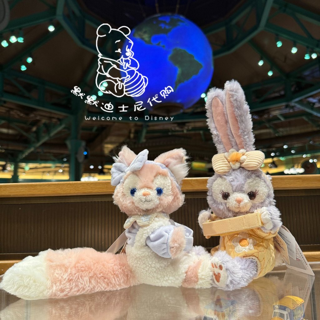 ขายร้อน * Disneyland Lazy Together Duffy Qibao Home Plush ตกแต่ง Laced-Up ผ้าม่านหัวเข็มขัดแขวน