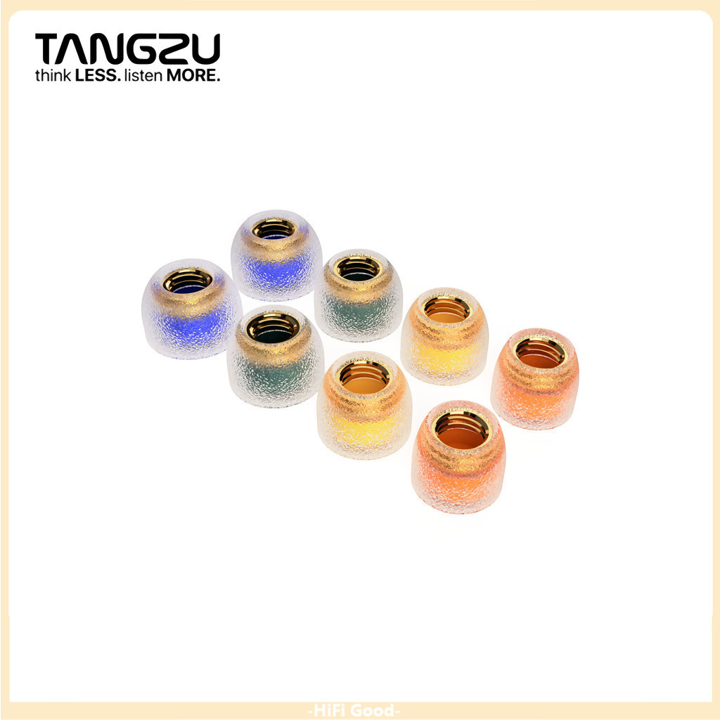 ใหม่ TANGZU TangSancai Noble ซิลิโคนเหลว Hybrid Eartips ทองเหลือง Edition 4 คู่/ชุดสําหรับ Waner 2 Y