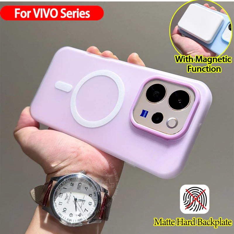 เคส Vivo V70 เคส Vivo V70 FE Case เคสแบบแม่เหล็ก สีลูกกวาด กันกระแทก โทรศัพท์ 2 in 1 ผิวด้าน เหมือนผิวหนัง ทำการ์ดเองได้ ง่ายต่อการป้องกันรอยนิ้วมือ