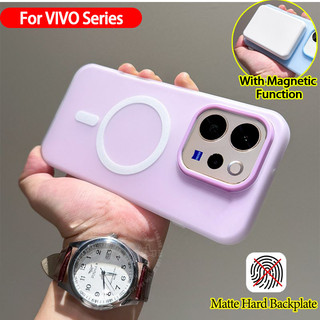 เคส Vivo V70 เคส Vivo V70 FE Case เคสแบบแม่เหล็ก สีลูกกวาด กันกระแทก โทรศัพท์ 2 in 1 ผิวด้าน เหมือนผิวหนัง ทำการ์ดเองได้ ง่ายต่อการป้องกันรอยนิ้วมือ