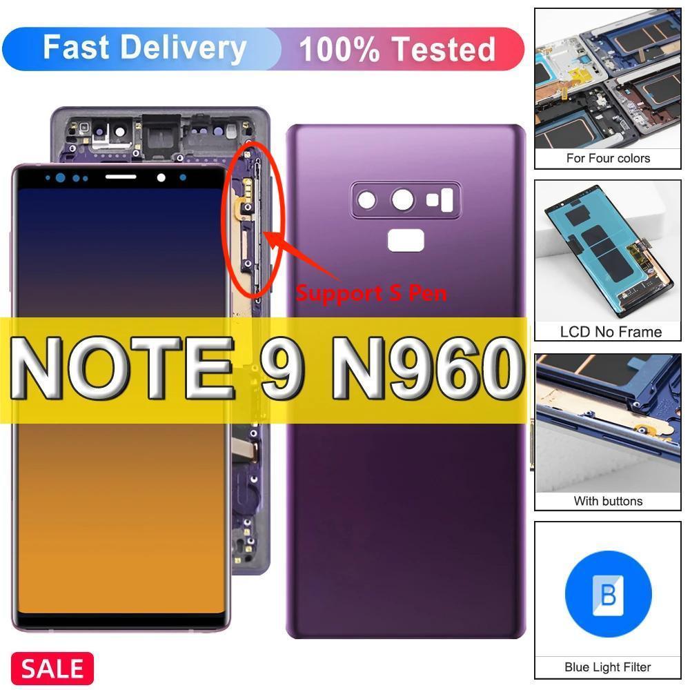 OLED Note9 หน้าจอสําหรับ Samsung Galaxy หมายเหตุ 9 จอแสดงผล LCD Touch Digitizer สําหรับ Samsung Note