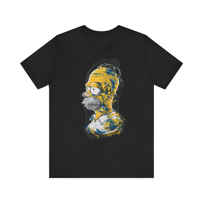 Homer Simpson T-Shirt Painting Unisex Simpson's Short Sleeve Tee Shirt